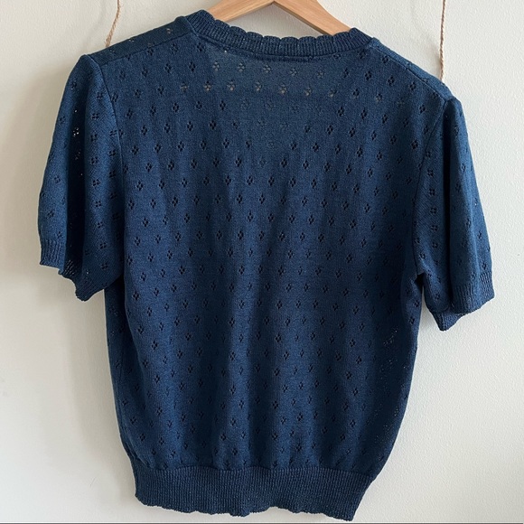 Vintage knit short sleeve sweater - Picture 2 of 4